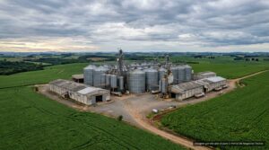 Silos e armazéns de cooperativa agrícola no interior gaúcho (imagem ilustrativa)